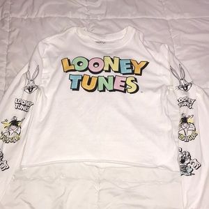 “Looney Tunes” long sleeve crop top
